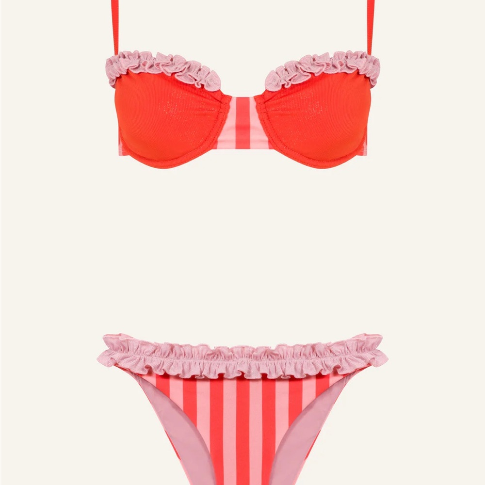 Vibrant Ruffled Bikini Set